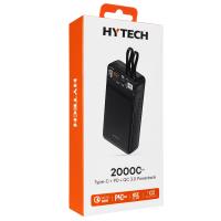 Hytech H220 20000mAh HSC22.5W PD20W+QC3.0 18W Siyah LCD Şeffaf Taşınabilir Pil Şarj Cihazı Powerbank